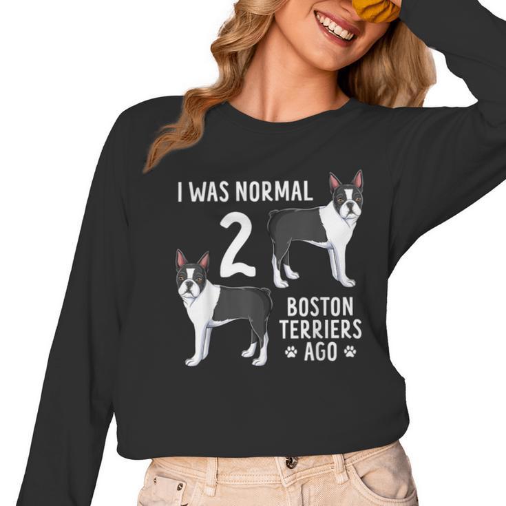 Boston Terrier Humor Bostie Dog Lover For Men Women Kids Women Long Sleeve T-Shirt