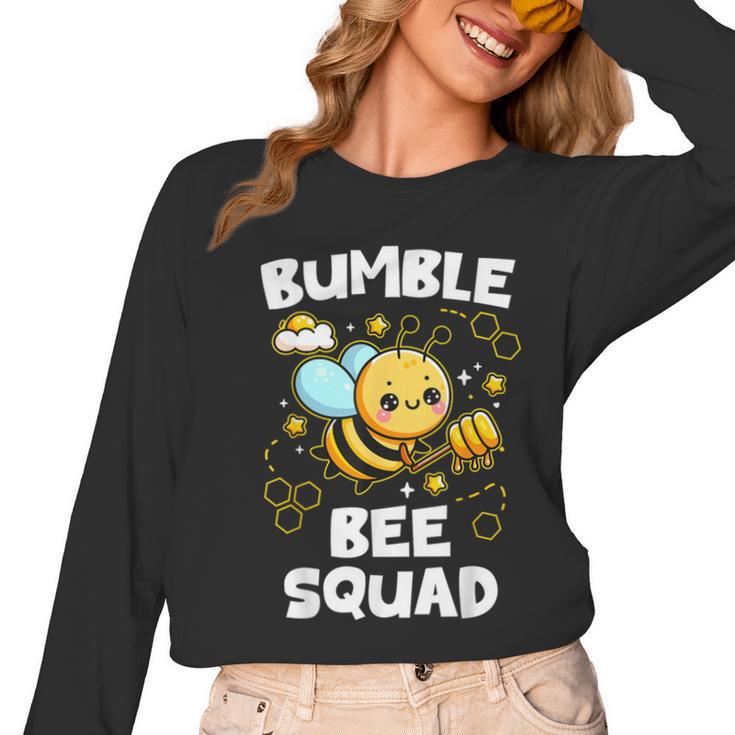 Bumble Bee Squad Honey Bumblebee Teacher Team Group Women Long Sleeve T-Shirt