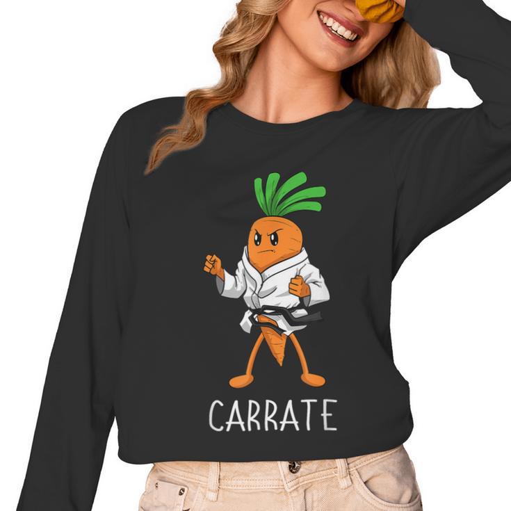 Carrate Karate Carrot Student Teacher Trainee Trainor Women Long Sleeve T-Shirt