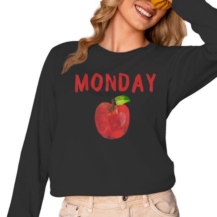 Caterpillar Friday Fruit Kindergarten Teacher Men Women Kids Women Long Sleeve T-Shirt