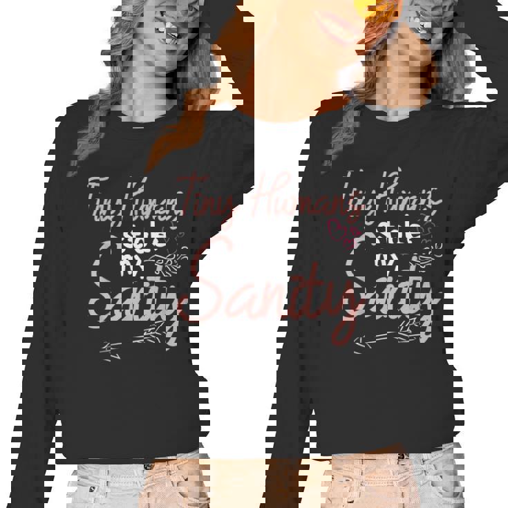 Childcare Provider Daycare Teacher Stole My Sanity Women Long Sleeve T-Shirt, trending gift