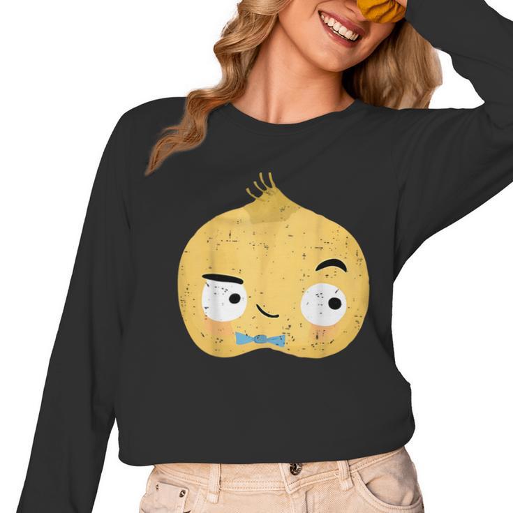 The Cool Bean Good Egg Teacher Halloween Costume Food Group Women Long Sleeve T-Shirt