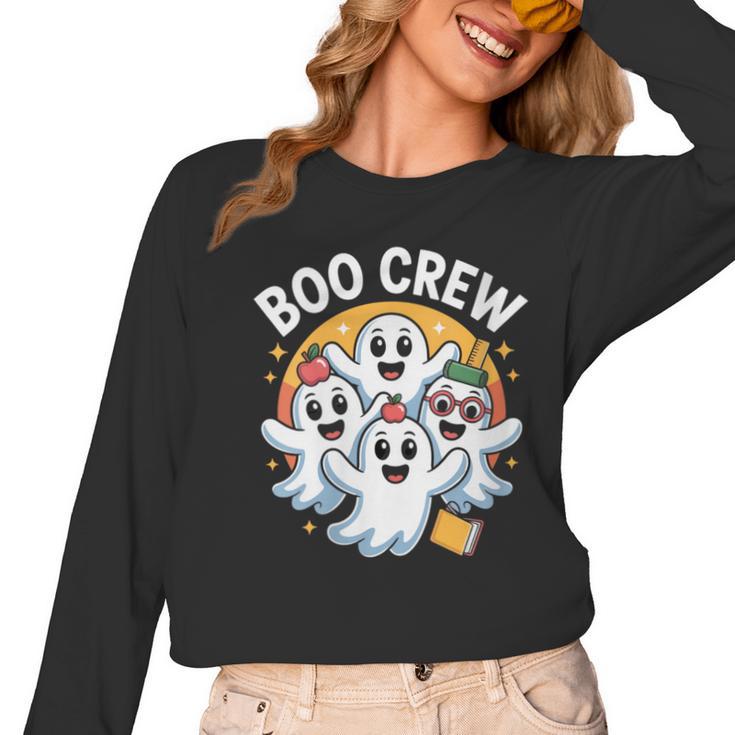 Cute Group Matching Teachers Halloween Women Long Sleeve T-Shirt