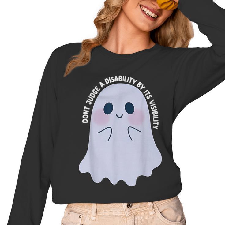 Dont Judge a Disability By Its Visibility Teacher Women Long Sleeve T-Shirt