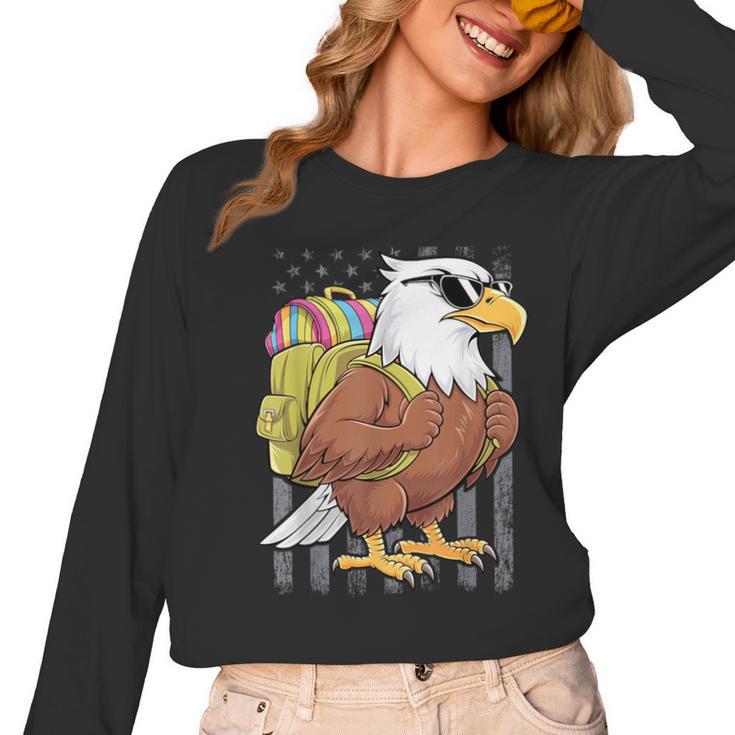 Eagle First Day Of School Teacher Back To School Eagle Women Long Sleeve T-Shirt