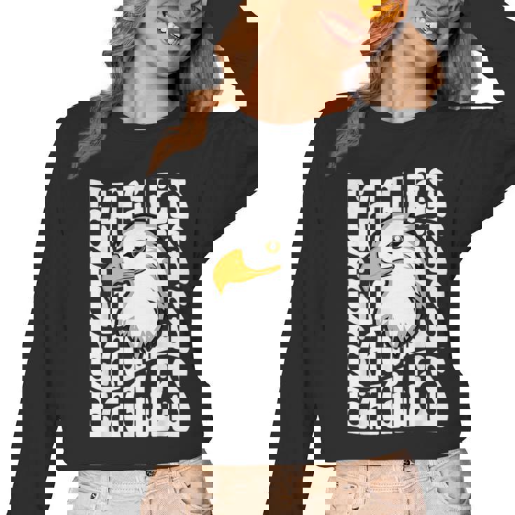 Eagles School Sports Fan Team Spirit Teacher Parent Student Women Long Sleeve T-Shirt