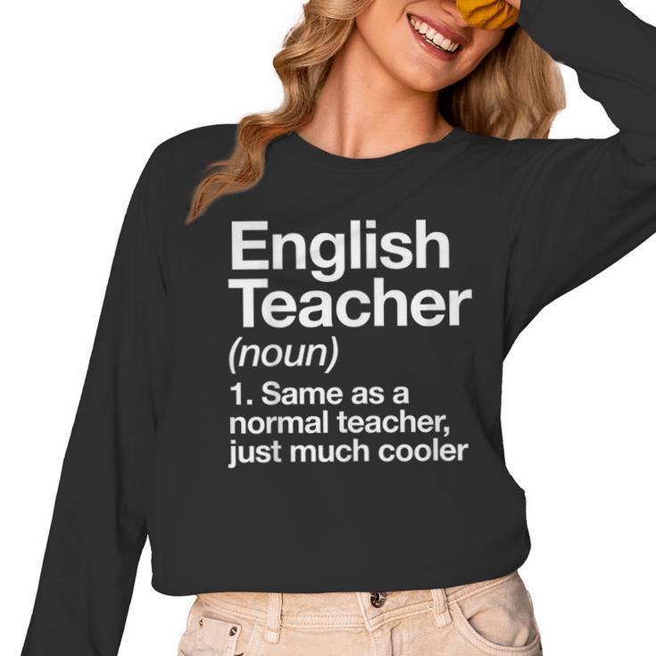 English Teacher Definition Back To School First Day Women Long Sleeve T-Shirt, English Teacher Gifts, trending gift English Teacher Definition Back To School First Day Women Long Sleeve T-Shirt, English Teacher Gifts, trending gift