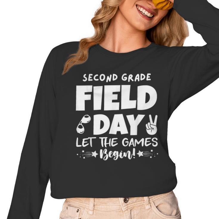 Field Day Second 2nd Grade Orange 2025 Boy Girl Teacher Women Long Sleeve T-Shirt