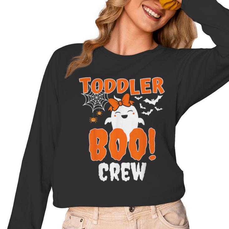 Girl Toddler Boo Crew Daycare Teacher Halloween Party Women Long Sleeve T-Shirt