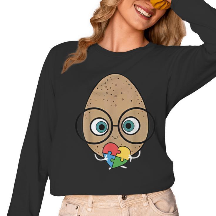 The Good Egg Teacher Halloween Costume Food Group Cute Women Long Sleeve T-Shirt