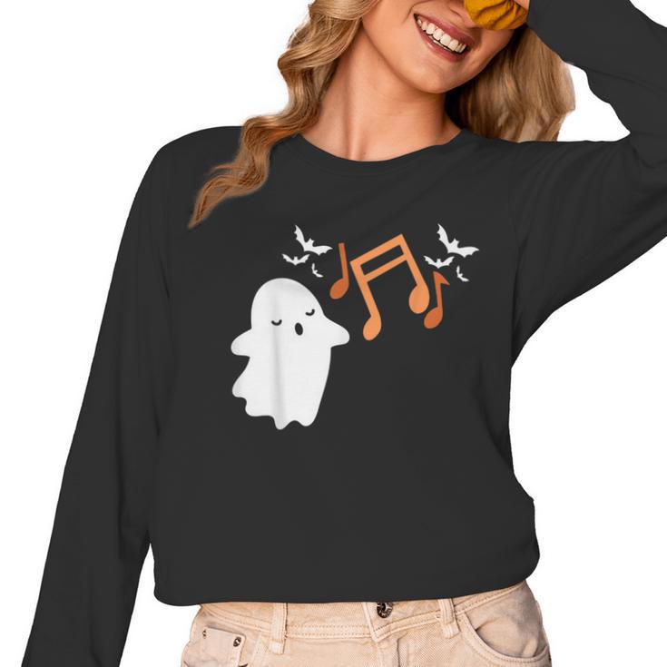 Halloween Music Note Ghost Teacher Fall Musical Instrument Women Long Sleeve T-Shirt, trending gift Halloween Music Note Ghost Teacher Fall Musical Instrument Women Long Sleeve T-Shirt, trending gift
