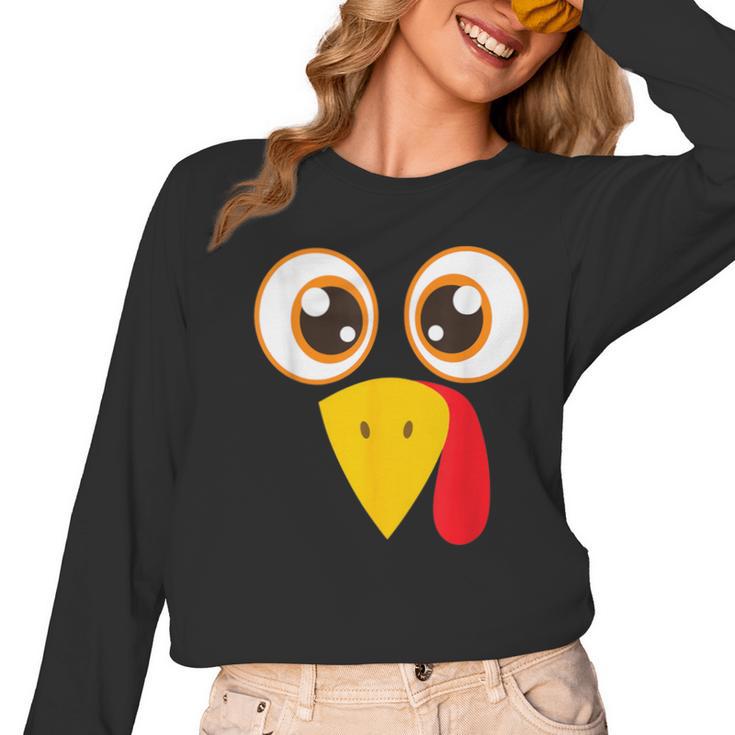 Hilarious Turkey Halloween Thanksgiving Teacher Nurse Women Long Sleeve T-Shirt