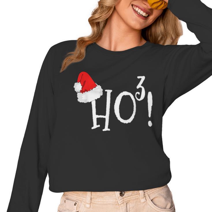 Ho Cubed Shirt Math Teacher Xmas For Men Women Kids Women Long Sleeve T-Shirt