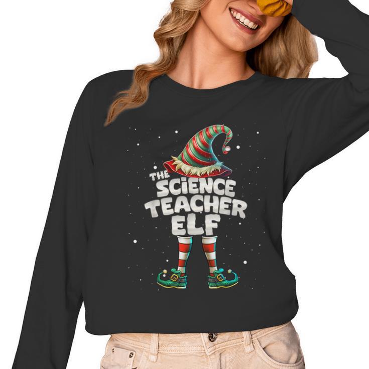 I'm The Science Teacher Elf Family Matching Group Christmas Women Long Sleeve T-Shirt