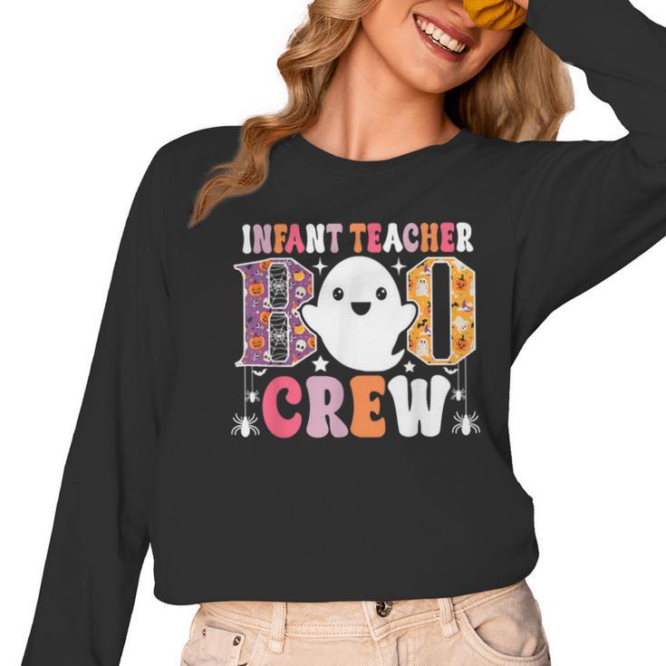 Infant Teacher Boo Crew Halloween Costume Women Long Sleeve T-Shirt
