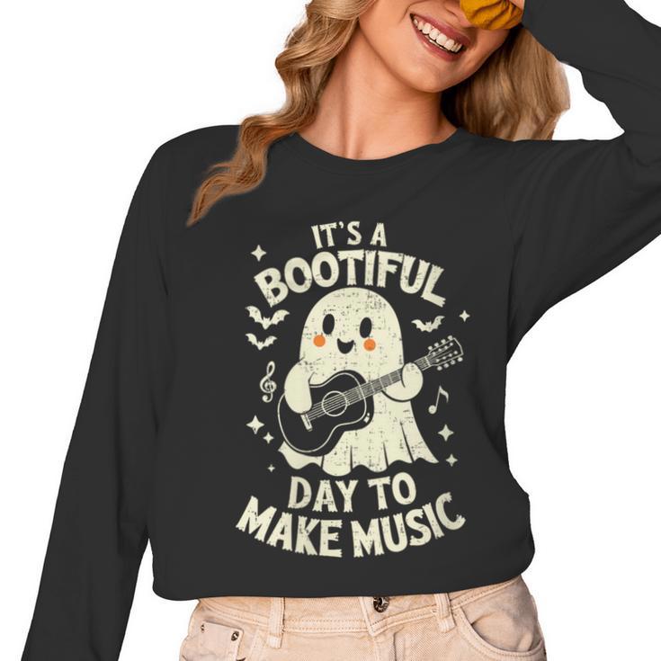 It's A Bootiful Day To Make Music Halloween Music Teacher Women Long Sleeve T-Shirt, trending gift It's A Bootiful Day To Make Music Halloween Music Teacher Women Long Sleeve T-Shirt, trending gift