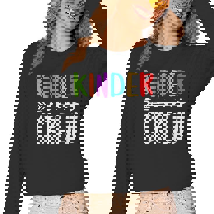 Kinder Crew Shirt Kindergarten Boy Girl Student Teacher Women Long Sleeve T-Shirt