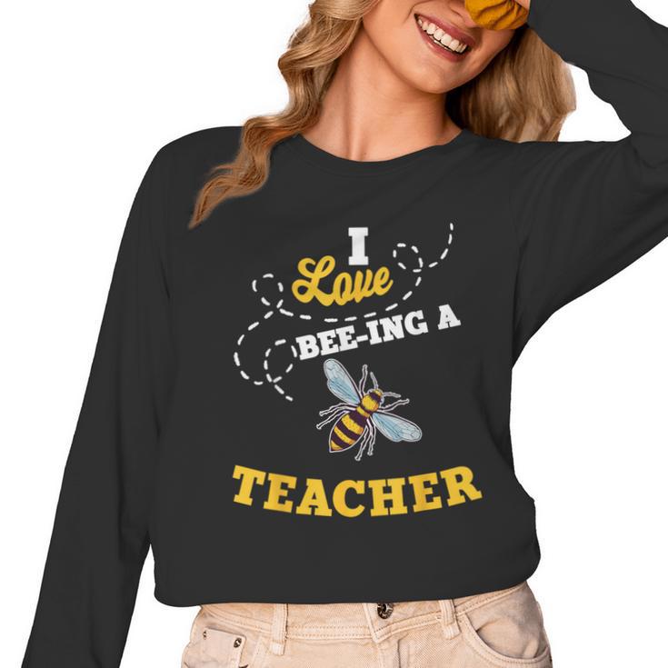 I Love Bee-Ing A Teacher Honey Bee Job Profession Women Long Sleeve T-Shirt, trending gift I Love Bee-Ing A Teacher Honey Bee Job Profession Women Long Sleeve T-Shirt, trending gift