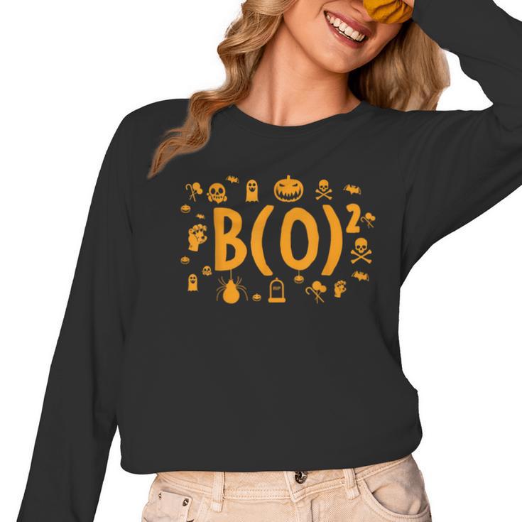 Math Teacher Halloween Mathematician Math Lover Boo Women Long Sleeve T-Shirt