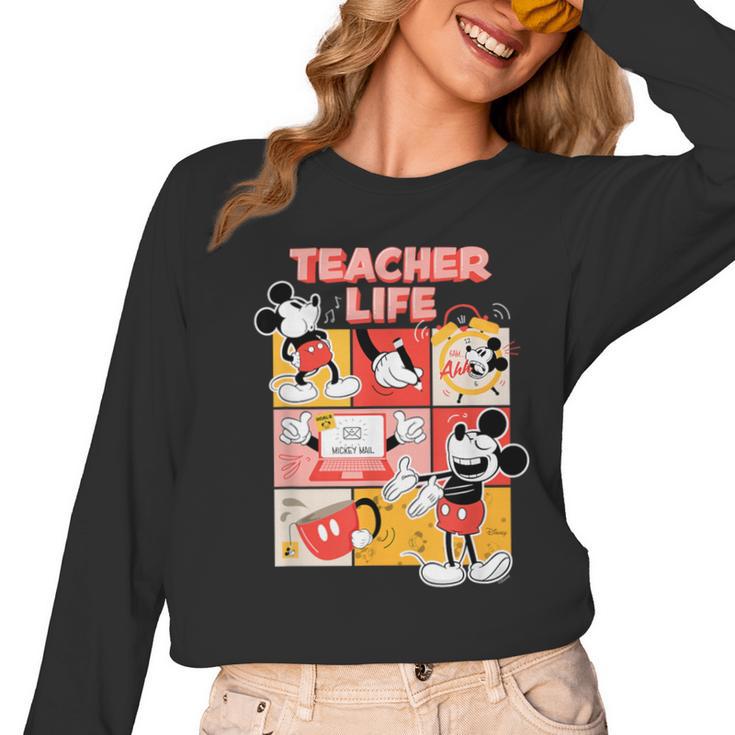 Mickey Mouse Teacher Life Women Long Sleeve T-Shirt