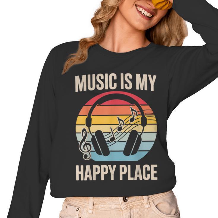 Music For Men Women Music Teacher Music Lover Women Long Sleeve T-Shirt