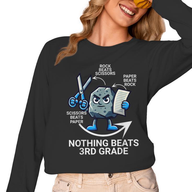 Nothing Beats 3rd Grade Back To School Kids Teachers Women Long Sleeve T-Shirt