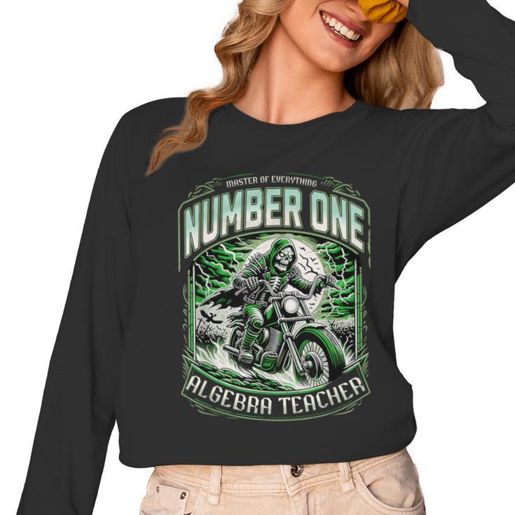 Number One Algebra Teacher 1 Career s Women Long Sleeve T-Shirt