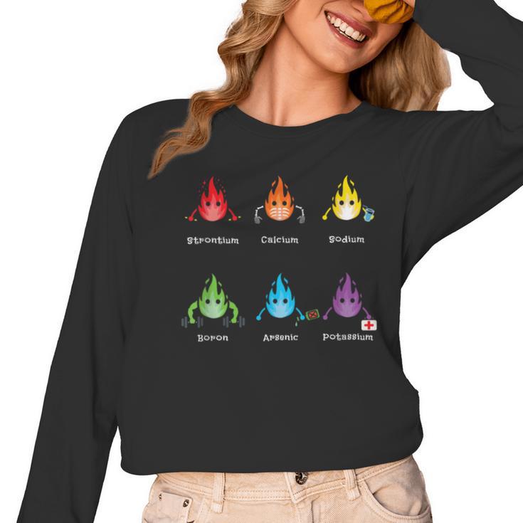 Periodic Elements Chemistry Lovers Science Teacher Women Long Sleeve T-Shirt