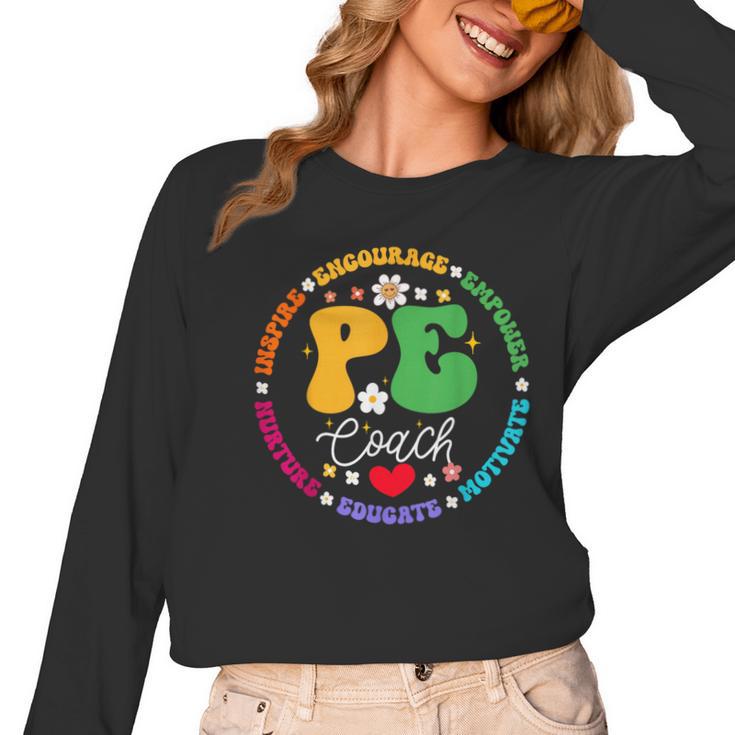 Physical Education PE Instructor Coach Teacher Gym Women Long Sleeve T-Shirt