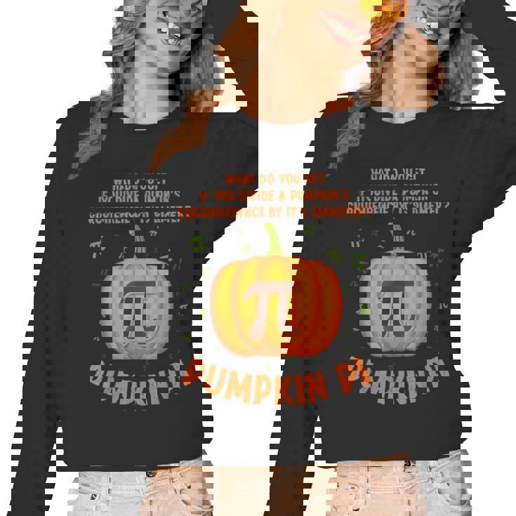 Pumpkin Pie Pi Math Teacher Shirt Halloween Men Adult Women Long Sleeve T-Shirt