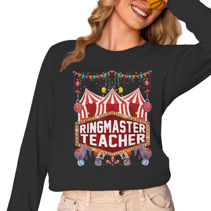 Ringmaster Teacher Costume – Carnival Birthday Style Women Long Sleeve T-Shirt