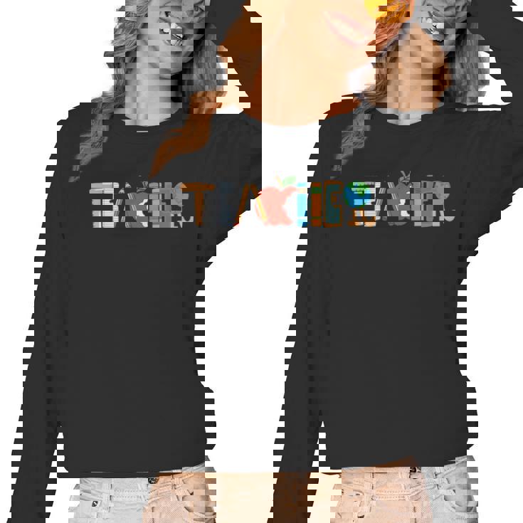 School Teacher Men And Women Back To School Teachers Women Long Sleeve T-Shirt