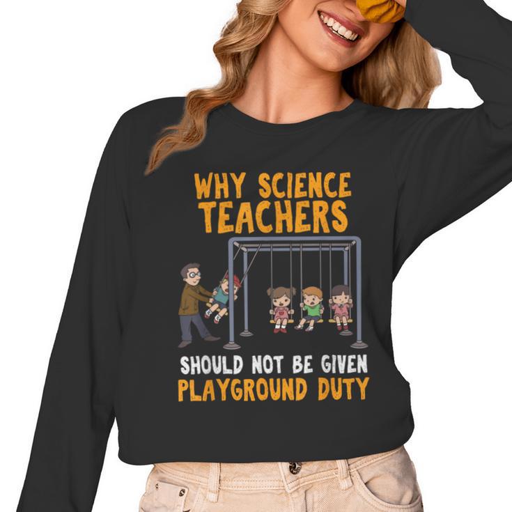 Science Physicist Chemist Teacher Vintage Women Long Sleeve T-Shirt
