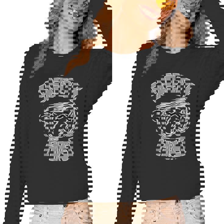 Science Teacher Shirt Safety First STEM STEAM Shirt Women Long Sleeve T-Shirt