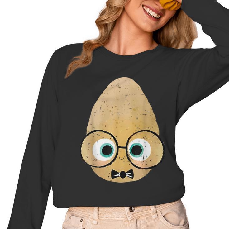 The Smart Seed Good Egg Teacher Halloween Costume Food Group Women Long Sleeve T-Shirt