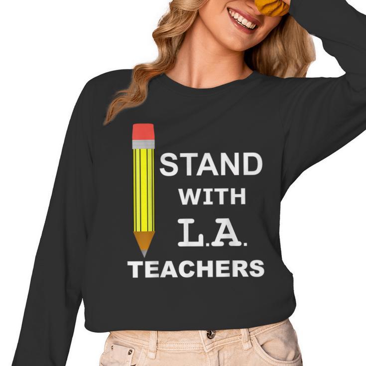 Stand With LA Teachers Tshirt United Los Angeles T Shirt Men Women Kids Women Long Sleeve T-Shirt