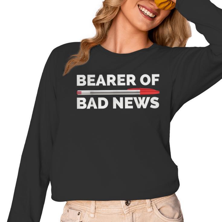 Teacher Red Pen Grading Exam Marking School Women Long Sleeve T-Shirt