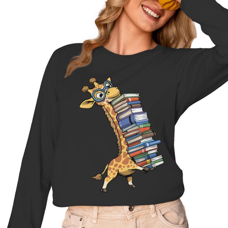 Teacher Shirt Giraffe Holding Books Bookworm Librarian Women Long Sleeve T-Shirt, trending gift Teacher Shirt Giraffe Holding Books Bookworm Librarian Women Long Sleeve T-Shirt, trending gift