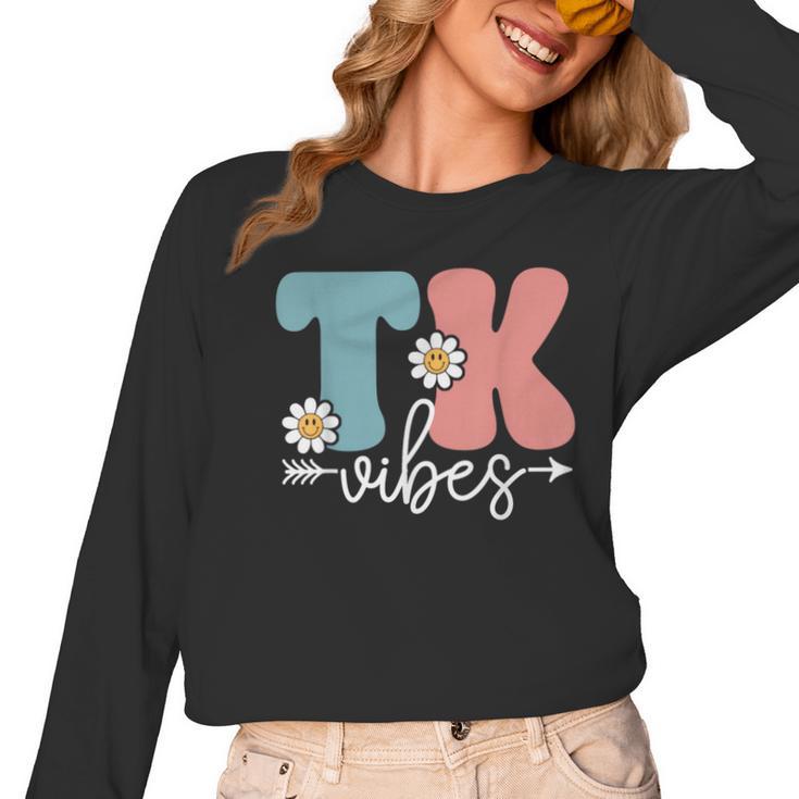 TK Vibes Back To School Teachers Students TK Team Women Long Sleeve T-Shirt
