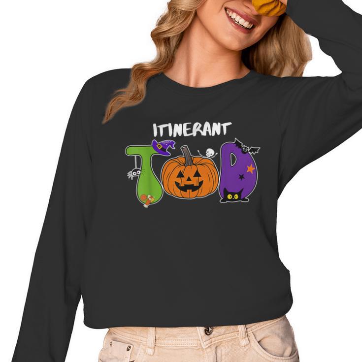 TOD Itinerant Teacher Of The Deaf Halloween ASL Interpreters Women Long Sleeve T-Shirt