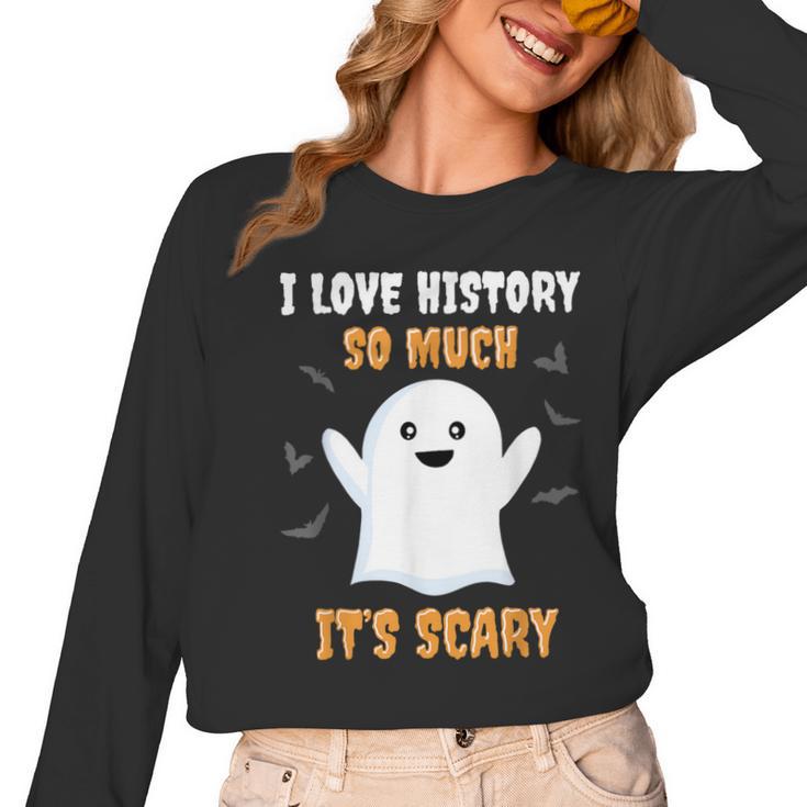 History Teacher Halloween History Class School For Men Women Kids Women Long Sleeve T-Shirt
