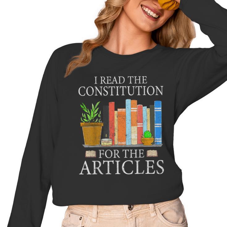 History Teacher I Read The Constitution For The Articles For Men Women Women Long Sleeve T-Shirt