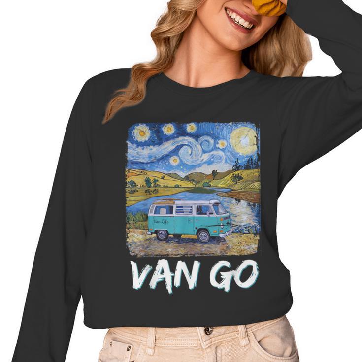 Van Go Retro Vanlife Art Teacher Women Long Sleeve T-Shirt