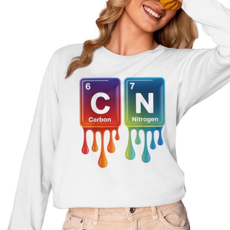 6 7 Science Chemistry Teacher Periodic Table Meme Tee Women Long Sleeve T-Shirt