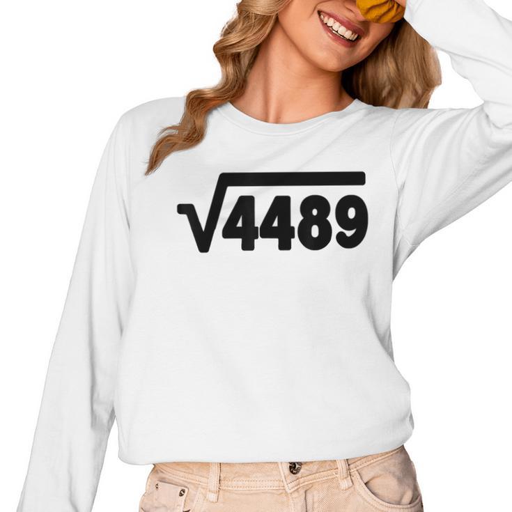 67 Meme Square Root 4489 Six Seven Slang Math Teacher Women Long Sleeve T-Shirt