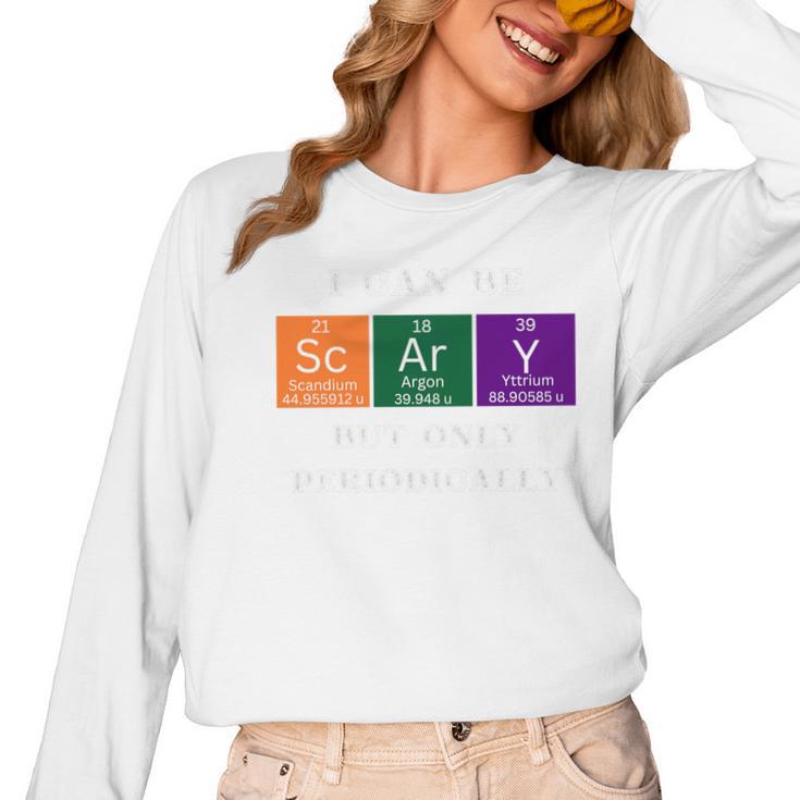Chemisty Science Teacher Periodic Table Halloween Women Long Sleeve T-Shirt
