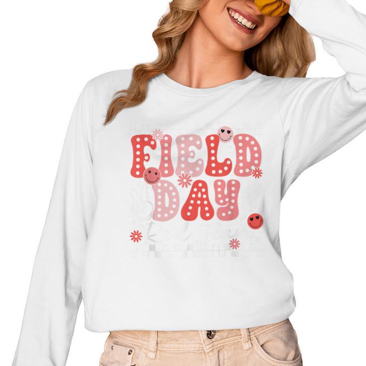 Field Day Red Team Outdoor Field Day Games For Kids Teacher Women Long Sleeve T-Shirt