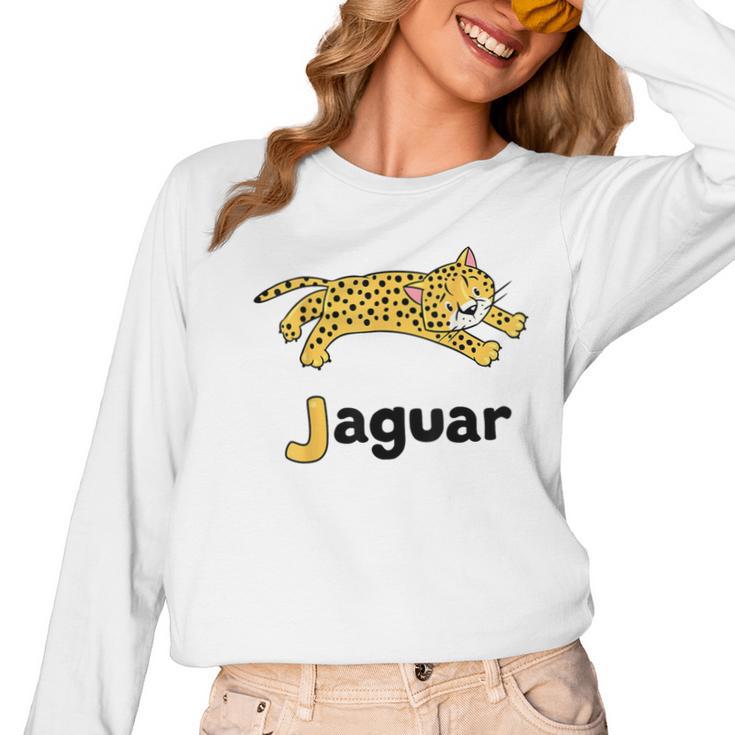 J Is For Jaguar ABC Alphabet T-Shirt For Teachers Students Women Long Sleeve T-Shirt