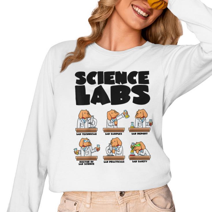 Labrador Retriever Science Labs Dog Lover Teacher Women Long Sleeve T-Shirt