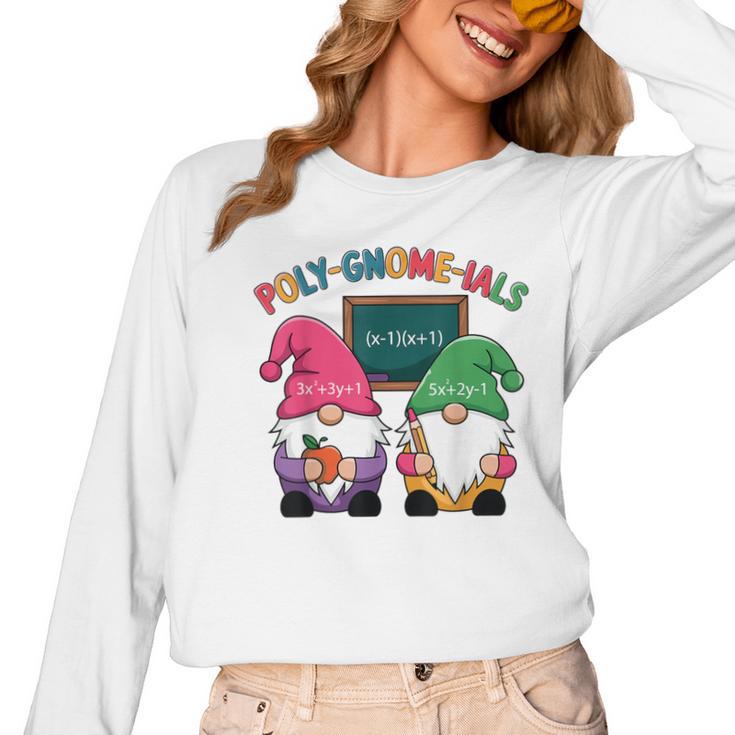 Poly-Gnome-Ials Algebra Teacher Calcul Teacher Women Long Sleeve T-Shirt